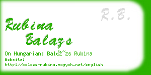 rubina balazs business card